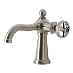 Single-Hole Bathroom Faucet, Ostro, with Push Pop-Up Drain in Brushed Nickel