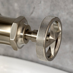 Single-Hole Bathroom Faucet, Ostro, with Push Pop-Up Drain in Brushed Nickel