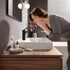 Single-Hole Bathroom Faucet, Vivenis 110, Brass, Matte Black