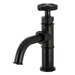 Single-Hole Bathroom Faucet, Webb, One-Handle with Push Pop-Up in Matte Black