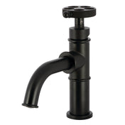Single-Hole Bathroom Faucet, Webb, One-Handle with Push Pop-Up in Matte Black
