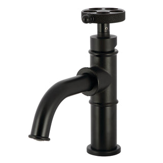 Single-Hole Bathroom Faucet, Webb, One-Handle with Push Pop-Up in Matte Black