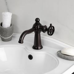 Single-Hole Bathroom Faucet, Wendell, One-Handle with Push Pop-Up in Oil Rubbed Bronze
