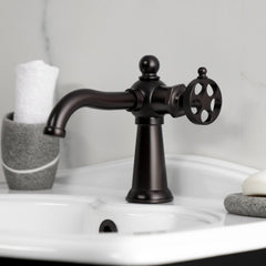 Single-Hole Bathroom Faucet, Wendell, One-Handle with Push Pop-Up in Oil Rubbed Bronze