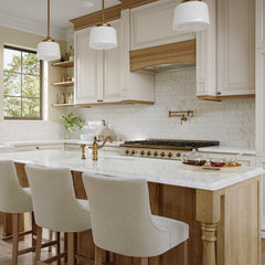 Single-Hole Kitchen Faucet with Side Spray and Lever Handle in Antique Brass