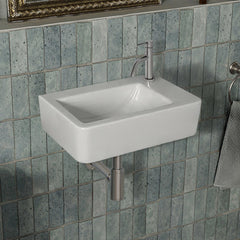 Single-Hole Lavatory Faucet with Pop-Up Drain in Polished Stainless Steel