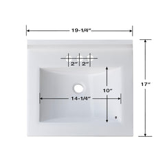 Single Vanity in White with Integrated Cultured Marble Sink