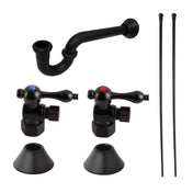Sink Plumbing Trim Kit, Trimscape with P-Trap in Matte Black
