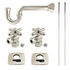 Sink Trim Kit, Gehry, P-Trap and Supply Lines in Polished Nickel