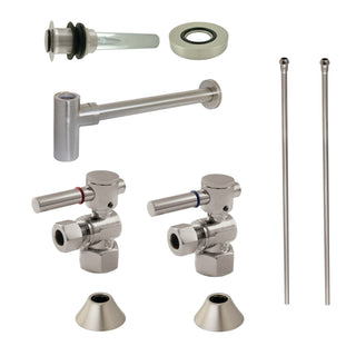 Sink Trim Kit, Trimscape, Bottle Trap and Drain in Brushed Nickel