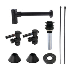 Sink Trim Kit, Trimscape, Bottle Trap and Drain in Matte Black