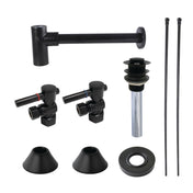 Sink Trim Kit, Trimscape, Bottle Trap and Drain in Matte Black