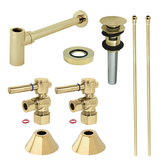 Sink Trim Kit, Trimscape, Bottle Trap with Overflow Drain in Polished Brass