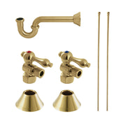 Sink Trim Kit, Trimscape, Traditional with P-Trap in Brushed Brass