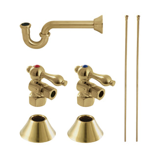 Sink Trim Kit, Trimscape, Traditional with P-Trap in Brushed Brass