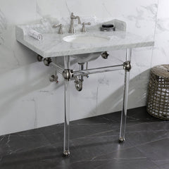 Sink Trim Kit, Trimscape, Traditional with P-Trap in Brushed Nickel