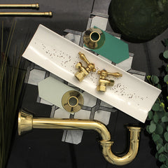 Sink Trim Kit, Trimscape with P-Trap in Polished Brass