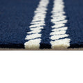 Rope stripe | the ivory rope stripes in relief against the navy pile