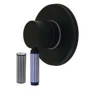 Six-Way Diverter Valve and Trim Kit, Verona, Round Trim in Matte Black
