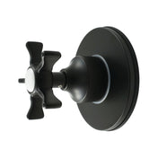 Six-Way Diverter Valve, Tulare, Single Handle with Round Trim in Matte Black