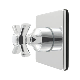 Six-Way Diverter Valve, Tulare, Single Handle with Square Trim in Polished Chrome