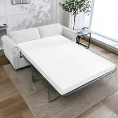 Sleeper Loveseat, Full Size Pull-Out Sofa Bed, Nailhead Trim