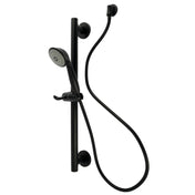 Slide Bar Shower System, Tulare, with 24 Inch Grab Bar in Matte Black