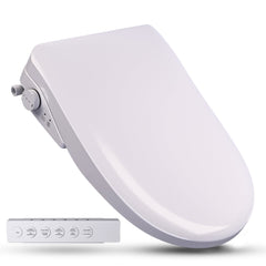 Smart Bidet Seat for Elongated Toilets in White