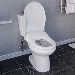 Smart Bidet Seat for Elongated Toilets in White