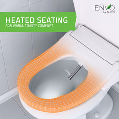 Smart Bidet Seat for Elongated Toilets in White