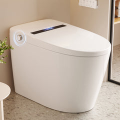 Smart Bidet Toilet, Elongated, Heated Seat, Bubble Wash, White