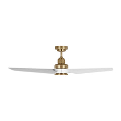 Smart Ceiling Fan with LED Light, 52 in, Hand Rubbed Brass