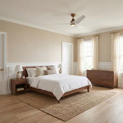 Smart Ceiling Fan with LED Light, 52 in, Hand Rubbed Brass