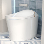 Smart Toilet, Elongated, Heated Seat, Dryer, Foot and Remote Flush, White