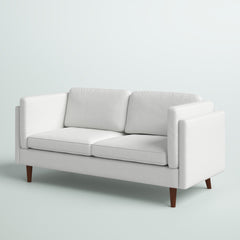Sofa, 3-Seater, Fabric Upholstery, Tuxedo Arms, Tapered Legs