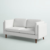 Sofa, 3-Seater, Fabric Upholstery, Tuxedo Arms, Tapered Legs
