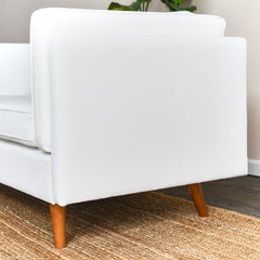 Sofa, 3-Seater, Fabric Upholstery, Tuxedo Arms, Tapered Legs