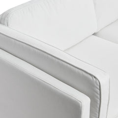 Sofa, 3-Seater, Fabric Upholstery, Tuxedo Arms, Tapered Legs
