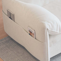 Sofa Bed, Queen Sleeper, Beige Velvet, Metal Frame, Square Arms