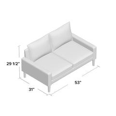 Sofa, Green Velvet Upholstery, Wood Frame, Brown Wood Legs
