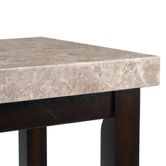 Sofa Table, 48 in W with Marble Top and Bottom Shelf