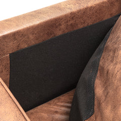 Sofa, Tufted Microsuede Upholstery, Solid Wood Frame, Brown