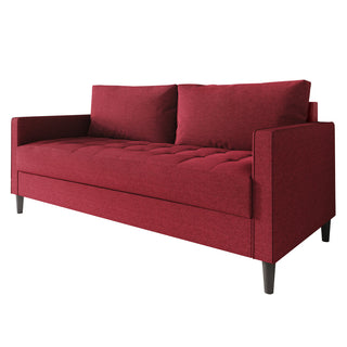 Sofa with Removable Back Cushions and Black Legs