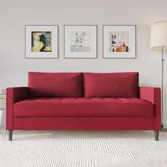 Sofa with Removable Back Cushions and Black Legs