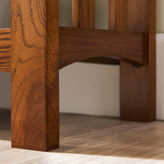 Solid Ash Bookcase with Two Drawers in Medium Oak