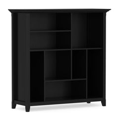 Solid Wood Cube Bookcase with 8 Shelves and Tapered Legs