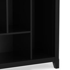 Solid Wood Cube Bookcase with 8 Shelves and Tapered Legs