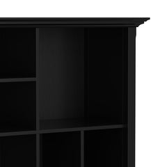 Solid Wood Cube Bookcase with 8 Shelves and Tapered Legs