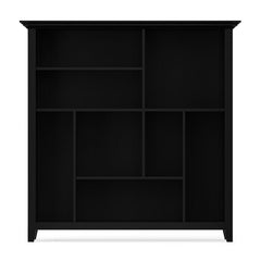 Solid Wood Cube Bookcase with 8 Shelves and Tapered Legs