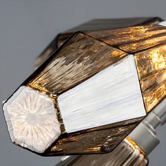 Sputnik Chandelier, 12-Light LED in Antique Brass with Iron Frame